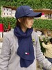 Tommy深蓝色围巾 男女同款 纯色百搭 商品缩略图6