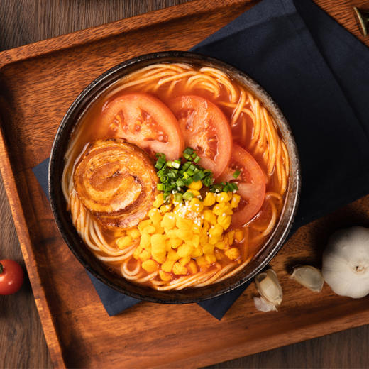 【米面精选】碧田拉面 星厨口感认证 0添加半干鲜面 熬制12h的原味猪骨高汤 豚骨/叉烧/番茄/海鲜冬阴功拉面 795g 商品图4