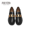 西村名物2021春季新品专柜同款知性中性一脚蹬漆皮复古单鞋T21AM11891 商品缩略图4