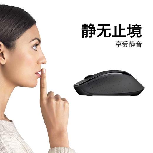 罗技（Logitech）M330 鼠标 无线鼠标 办公鼠标 静音鼠标 右手鼠标 蓝色 带无线2.4G接收器 商品图2