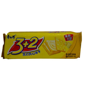 康师傅3+2奶油味苏打夹心饼干125g