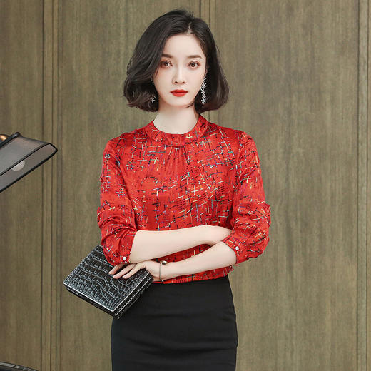 上海旗袍厂ASE-3516时尚气质真丝衬衫 商品图7