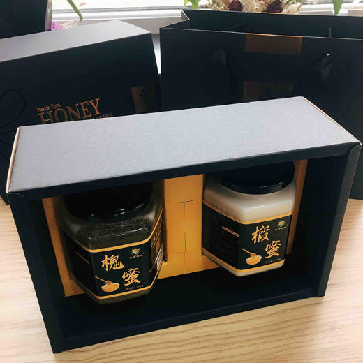 98安营杂斋黑金礼盒蜂蜜礼盒朝阳蜂蜜(1槐蜜500g#1椴蜜500g) 商品图3
