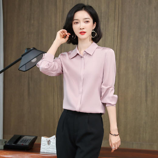 上海旗袍厂ASE-3396气质百塔时尚真丝衬衫 商品图1