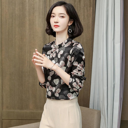 上海旗袍厂ASE-3516时尚气质真丝衬衫 商品图2