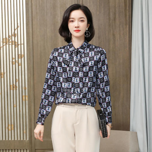 上海旗袍厂ASE-3529时尚气质真丝衬衫 商品图3