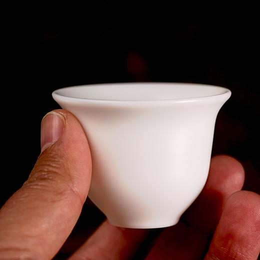 【章椿羊脂玉】【品韵杯2入】羊脂玉白瓷功夫茶具茶杯家用茶杯泡茶陶瓷杯子品茗杯 商品图2