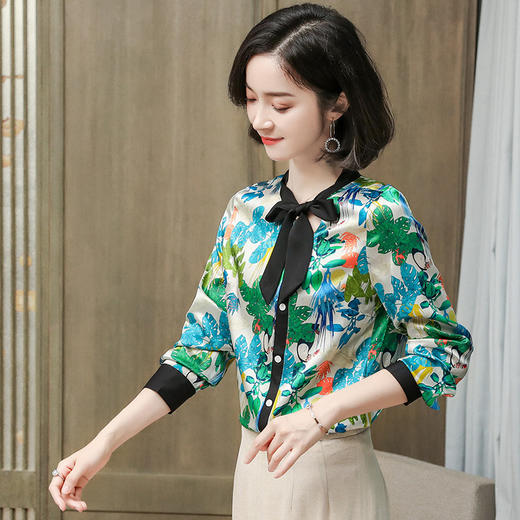 上海旗袍厂ASE-3520时尚气质真丝衬衫 商品图3