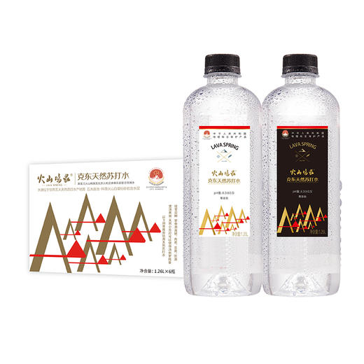 【超值价】火山鸣泉克东天然苏打水1260ml*6瓶/箱 商品图1