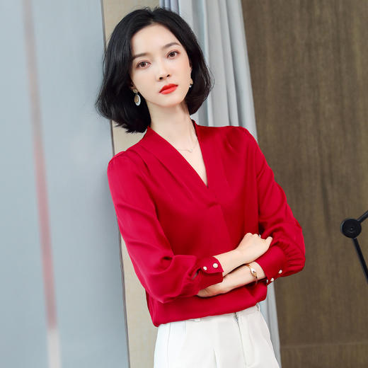 上海旗袍厂ASE-3365时尚百塔气质真丝衬衫 商品图5