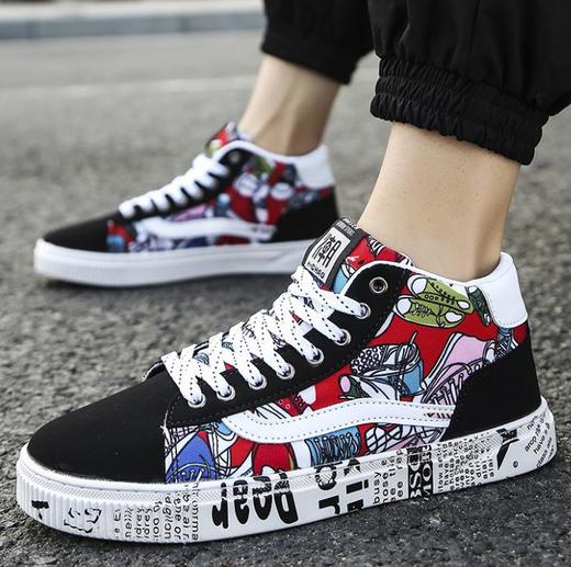 【服饰鞋包】*韩版男鞋子帆布鞋百搭男士休闲潮流高帮板鞋春季冬季潮鞋 商品图6