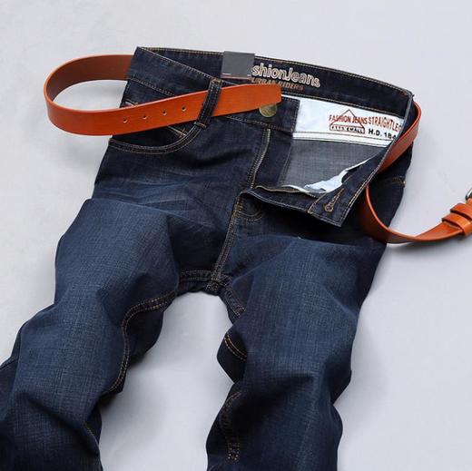 【服饰鞋包】黑色弹力牛仔裤男直筒修身青年男装牛仔裤 商品图2