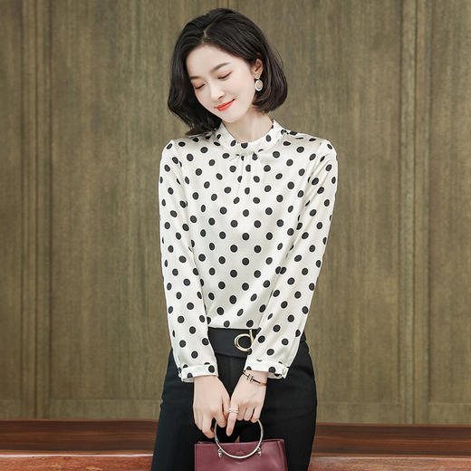 上海旗袍厂ASE-3516时尚气质真丝衬衫 商品图1