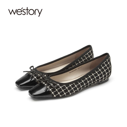 westory乐福鞋女2021新款春季英伦风真皮一脚蹬豆豆鞋W21AE52222 商品图2