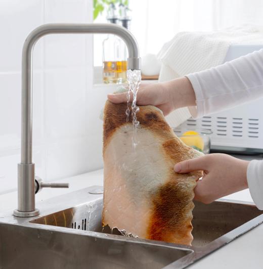 不沾油特厚洗碗抹布  一冲即净家用厨房毛巾抹布家务清洁3.45 商品图1