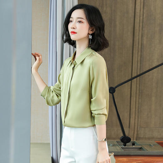 上海旗袍厂ASE-3396气质百塔时尚真丝衬衫 商品图2