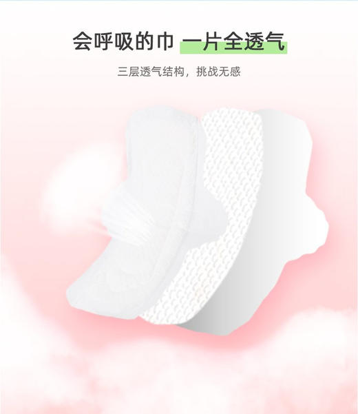 【凸凸棉】系列迷你巾180mm18+6片卫生巾B3824 商品图2