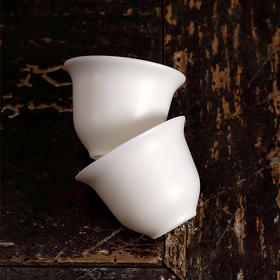 【章椿羊脂玉】【品韵杯2入】羊脂玉白瓷功夫茶具茶杯家用茶杯泡茶陶瓷杯子品茗杯