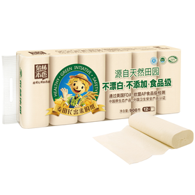 泉林本色卷纸 3层75节12卷（健康本色扁卷卫生纸整提900节）