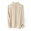上海旗袍厂ASE-3381丝绸 圆领褶皱气质百塔时尚女士真丝衬衫 商品缩略图4