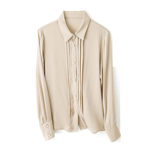 上海旗袍厂ASE-3388重磅真丝衬衣女宽松长袖气质优雅飘带桑蚕丝衬衫 商品图5