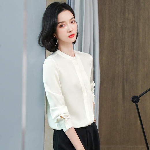 上海旗袍厂ASE-3392气质百塔时尚真丝衬衫 商品图3