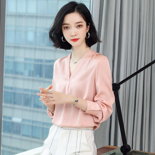 上海旗袍厂ASE-3365时尚百塔气质真丝衬衫 商品图7