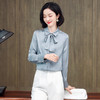 上海旗袍厂ASE-3388重磅真丝衬衣女宽松长袖气质优雅飘带桑蚕丝衬衫 商品缩略图4