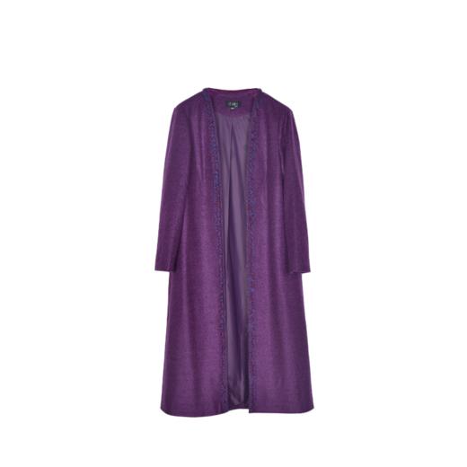 圣三利女装新秋季中长款毛呢大衣，外套开衫SL2032142 商品图6