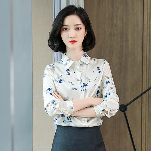 上海旗袍厂ASE-3508时尚气质真丝衬衫 商品图1