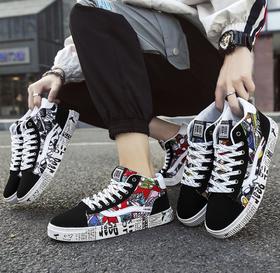 【服饰鞋包】*韩版男鞋子帆布鞋百搭男士休闲潮流高帮板鞋春季冬季潮鞋