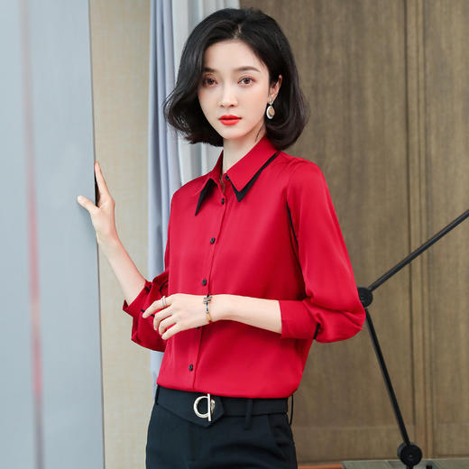 上海旗袍厂ASE-3393气质百塔时尚真丝衬衫 商品图2