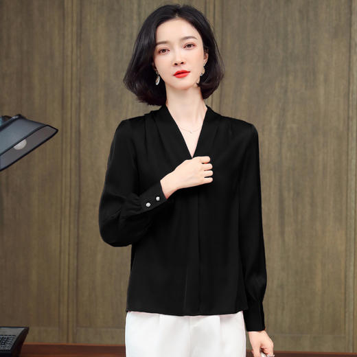 上海旗袍厂ASE-3365时尚百塔气质真丝衬衫 商品图3