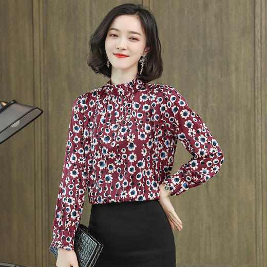 上海旗袍厂ASE-3515 时尚气质真丝衬衫 商品图0