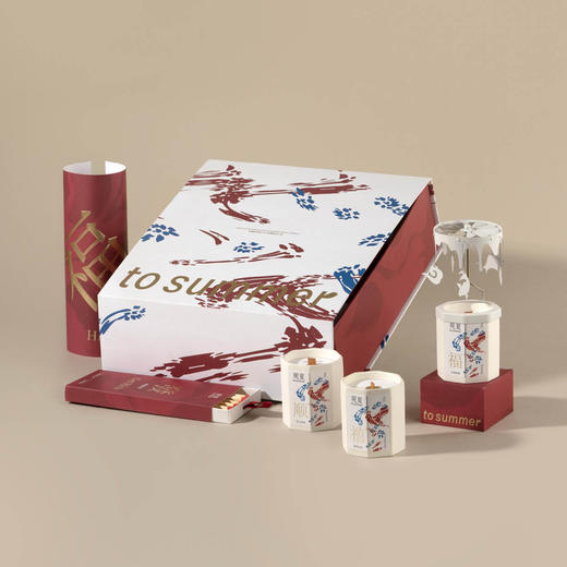 【预售】禧福限定版—精油木芯香薰蜡烛礼盒（关注观夏公号，领取新人10元优惠）「观夏tosummer」 商品图0