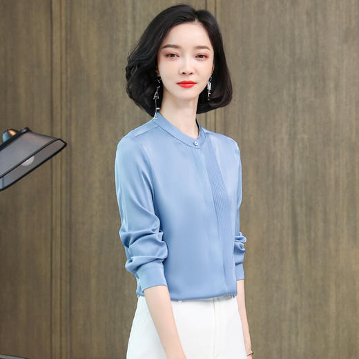 上海旗袍厂ASE-3392气质百塔时尚真丝衬衫 商品图7