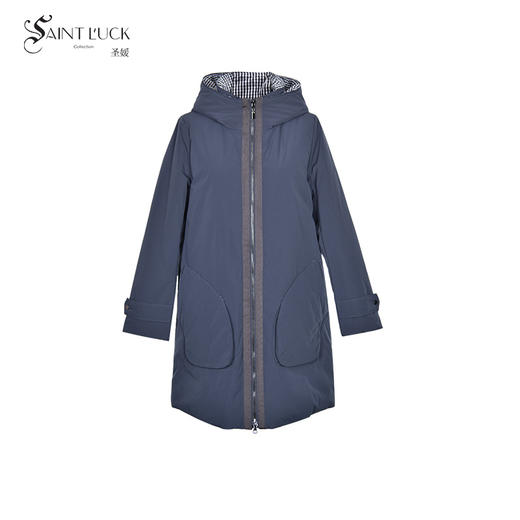 SAINT L’UCK/圣媛女装 时尚休闲连帽棉服外套SA419Q03 商品图5
