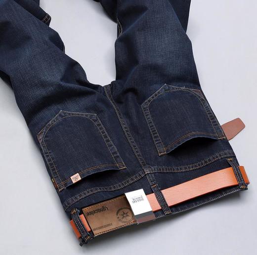 【服饰鞋包】黑色弹力牛仔裤男直筒修身青年男装牛仔裤 商品图0