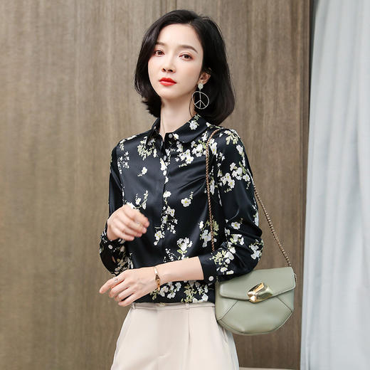 上海旗袍厂ASE-3508时尚气质真丝衬衫 商品图3