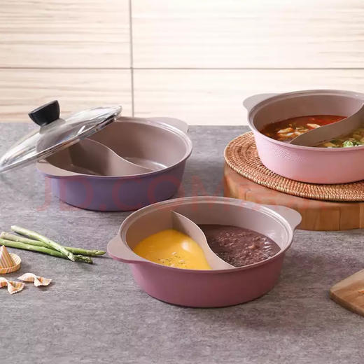 【岁末秒杀】韩国加厚鸳鸯锅火锅炖锅-电磁炉燃气灶通用 商品图1