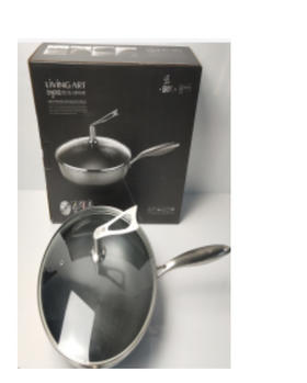 韩国进口-Living Art蜂窝不锈钢炒锅32cm 彩盒-图片供参考-会员8折