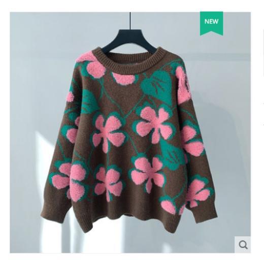 YHSS713350新款优雅气质宽松百搭加厚针织刺绣毛衣 商品图3