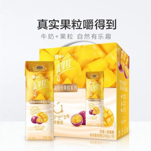 真果粒牛奶饮品芒果百香果味配制型含乳饮料康美笑脸包240g×10包 商品图1