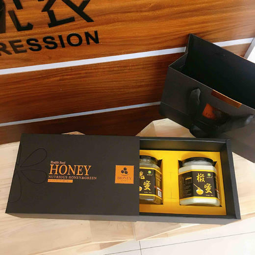 98安营杂斋黑金礼盒蜂蜜礼盒朝阳蜂蜜(1槐蜜500g#1椴蜜500g) 商品图4