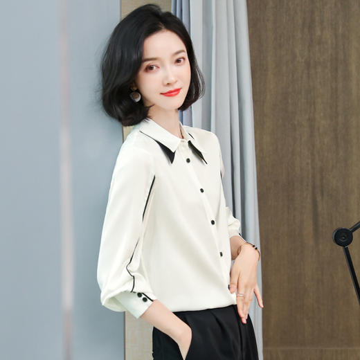 上海旗袍厂ASE-3393气质百塔时尚真丝衬衫 商品图5