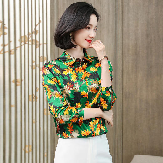 上海旗袍厂ASE-3533时尚气质真丝衬衫 商品图2