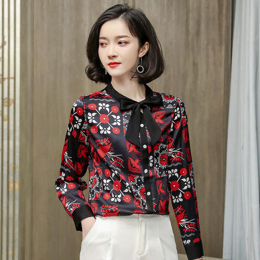 上海旗袍厂ASE-3520时尚气质真丝衬衫 商品图1