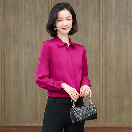 上海旗袍厂ASE-3396气质百塔时尚真丝衬衫 商品图3