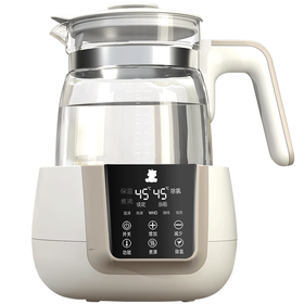 小白熊 恒温水壶调奶器1.2L 多功能婴儿冲泡奶粉热水壶 温奶暖奶器玻璃水壶 HL-0857