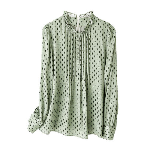 上海旗袍厂ASE-3502圆领时尚气质真丝衬衫 商品图4